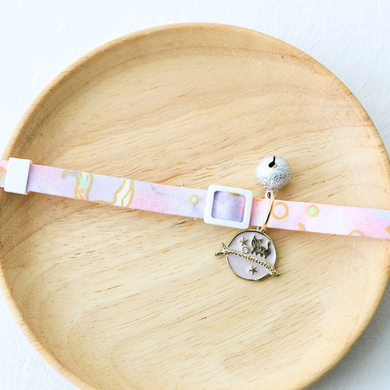 Cute Cat Dog Collar with Silver Bell Anti-Lost Tag