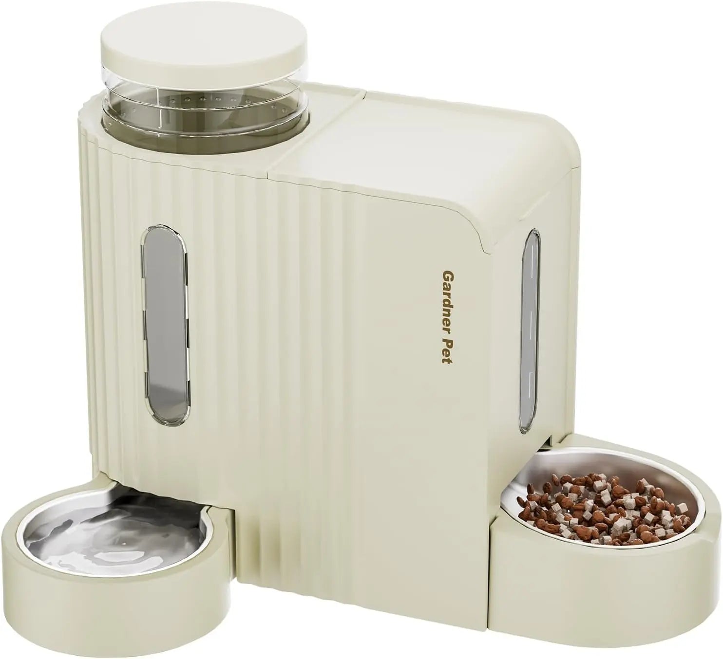 Gravity Pet Feeder & Water Dispenser Set with Stainless Steel Bowls